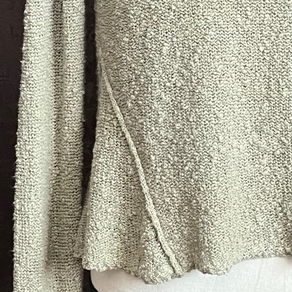 Eileen Fisher Cardigan  Boucle Textured Knit In Khaki/Taupe Tone   Size PS - Picture 7 of 9